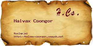Halvax Csongor névjegykártya
